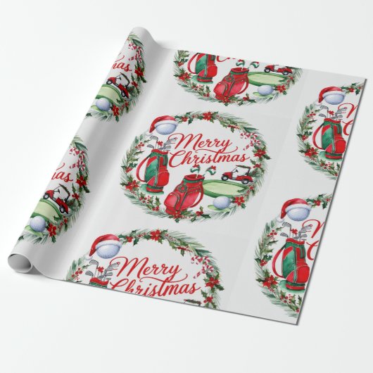 Weihnachtsgeschenke für Golfer Geschenkpapier (Ungerollt)