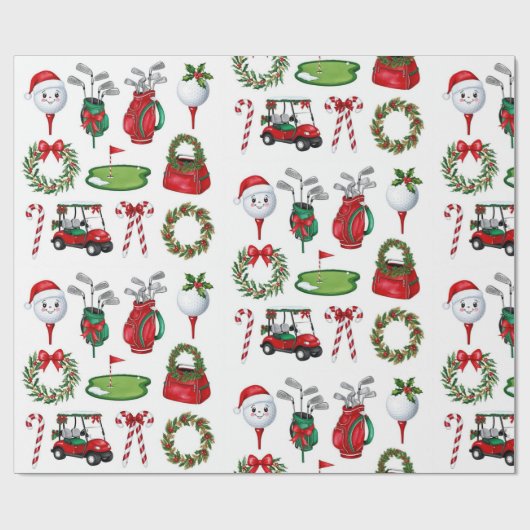 Weihnachtsgeschenke für Golfer Geschenkpapier (Flach)