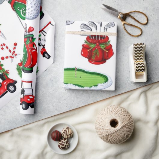 Weihnachtsgeschenke für Golfer Wrapping Pa Geschenkpapier (Kunsthandwerk)