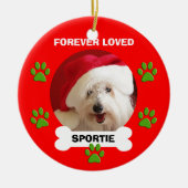 Weihnachtsgeschenke für Haustiere Hunde Keramikornament (Vorne)