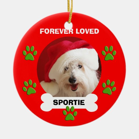 Weihnachtsgeschenke für Haustiere Hunde Keramikornament (Vorne)