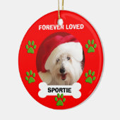 Weihnachtsgeschenke für Haustiere Hunde Keramikornament (Links)