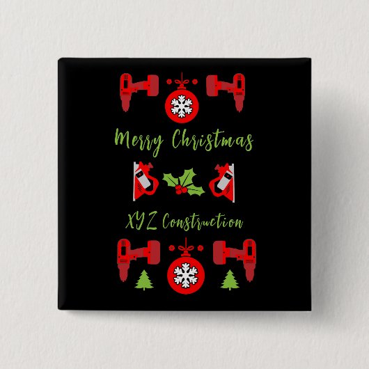 Weihnachtsgeschenke für Heimwerker Button (Vorderseite)