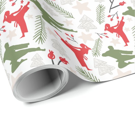 Weihnachtsgeschenke für Kampfkunst Geschenkpapier (Rolleneckpunkt)