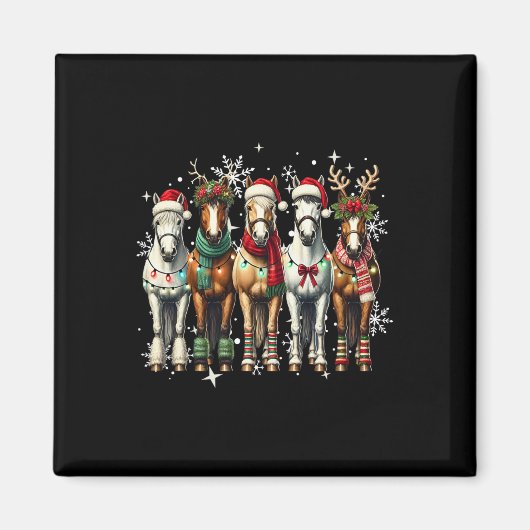 Weihnachtsgeschenke für Pferdefreunde Magnet (Vorne)