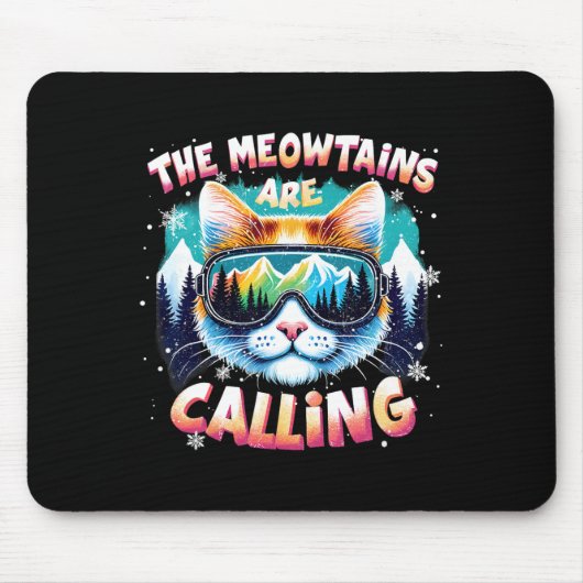 Weihnachtsgeschenke für Skifahrer und Snowboarder Mousepad (Vorne)