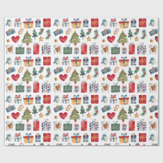 Weihnachtsgeschenke für Wasserfarben Geschenkpapier