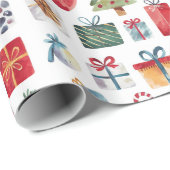 Weihnachtsgeschenke für Wasserfarben Geschenkpapier (Rolleneckpunkt)