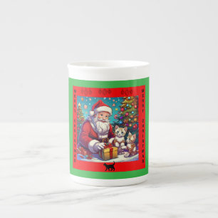Weihnachtsgeschenke für zwei junge Kätzchen Porzellantasse