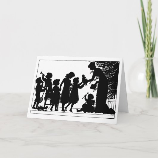 Weihnachtsgeschenke geben feiertagskarte (Vorderseite)