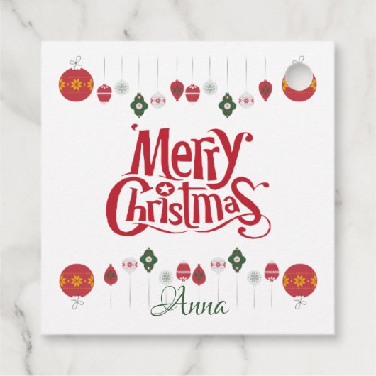 Weihnachtsgeschenke Geschenkanhänger (Rückseite)