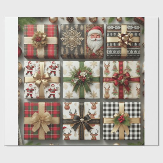 Weihnachtsgeschenke Geschenkpapier (Flach)