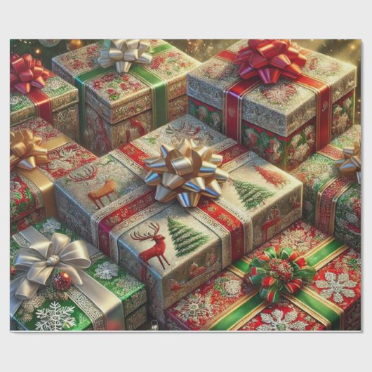 Weihnachtsgeschenke Geschenkpapier (Flach)