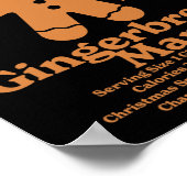 Weihnachtsgeschenke Gingerbread Mann Poster (Ecke)