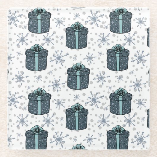 Weihnachtsgeschenke Glasuntersetzer (Vorderseite)