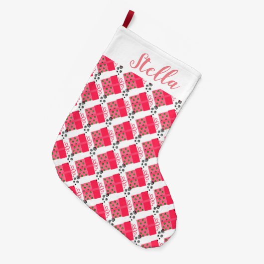 Weihnachtsgeschenke Großer Weihnachtsstrumpf (Vorderansicht (hängend))