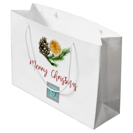 Weihnachtsgeschenke Großpackung Große Geschenktüte (Rückseite Schrägansicht)