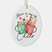 Weihnachtsgeschenke haben eine Tasse Fröhlichkeit Keramik Ornament (Rechts)