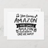 Weihnachtsgeschenke, Hier kommt Amazon Postkarte (Vorne/Hinten)