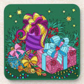 Weihnachtsgeschenke; hübscher Urlaub Getränkeuntersetzer (Vorderseite)