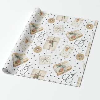 Weihnachtsgeschenke im Vintage-Stil Geschenkpapier