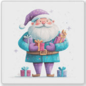 Weihnachtsgeschenke in freundlicher Form Aufkleber (Vorderseite)