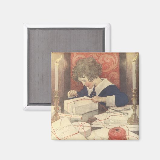 Weihnachtsgeschenke, Jessie Willcox Smith Magnet (Vorderseite/Rückseite)