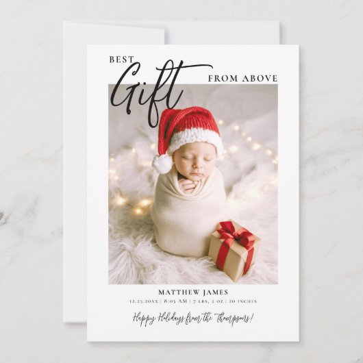 Weihnachtsgeschenke Kalligrafie Modernes Niedliche Ankündigung (Vorderseite)