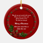 Weihnachtsgeschenke Keramik Ornament (Hinten)