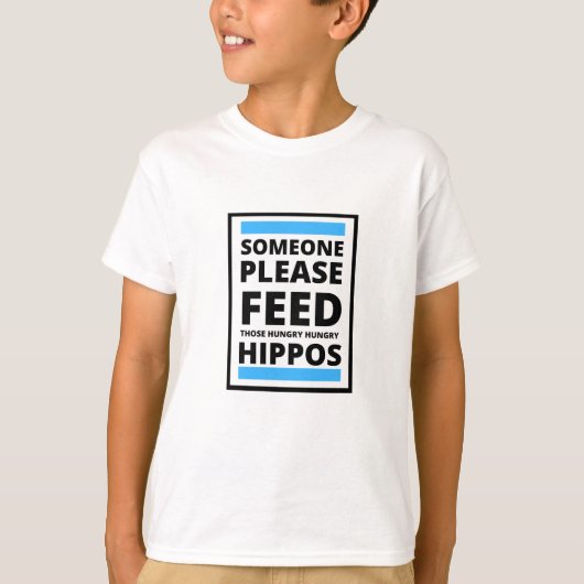 Weihnachtsgeschenke Kinder BITTE DIE HUNGRY HIPPOS T-Shirt (Vorderseite)