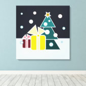 Weihnachtsgeschenke Leinwanddruck (Insitu (Holzboden))