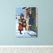 Weihnachtsgeschenke Leinwanddruck (Insitu (Holzboden))