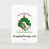 Weihnachtsgeschenke Lhasas Apso Feiertagskarte (Rückseite)