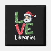 Weihnachtsgeschenke LIEBE Bibliotheken Niedlich Sa Magnet (Vorne)