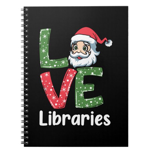 Weihnachtsgeschenke LIEBE Bibliotheken Niedlich Sa Notizblock (Vorderseite)