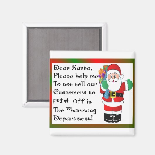 Weihnachtsgeschenke Magnet (Vorderseite/Rückseite)