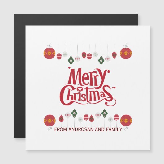 Weihnachtsgeschenke Magnetkarte (Vorne/Hinten)