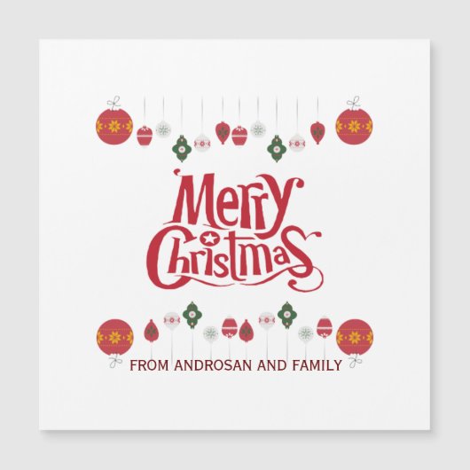 Weihnachtsgeschenke Magnetkarte (Vorderseite)