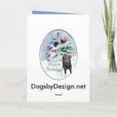 Weihnachtsgeschenke Manchesters Terrier Feiertagskarte (Rückseite)