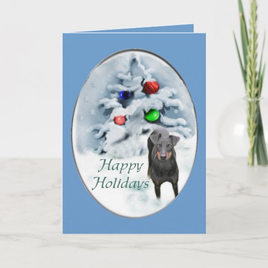 Weihnachtsgeschenke Manchesters Terrier Feiertagskarte (Vorderseite)
