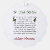 Weihnachtsgeschenke mit Flachbildschirm Ornament Karte (Rückseite)