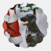 Weihnachtsgeschenke mit Flachbildschirm Ornament Karte (Vorderseite)