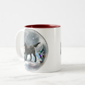 Weihnachtsgeschenke mit Flachbildschirm Zweifarbige Tasse (Vorderseite Links)