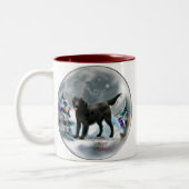 Weihnachtsgeschenke mit Flachbildschirm Zweifarbige Tasse (Links)