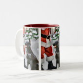 Weihnachtsgeschenke mit Flachbildschirm Zweifarbige Tasse (Vorderseite Links)