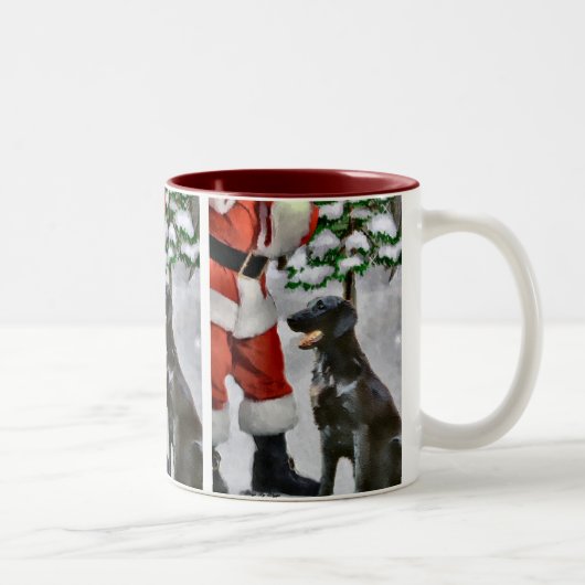Weihnachtsgeschenke mit Flachbildschirm Zweifarbige Tasse (Rechts)