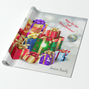 Weihnachtsgeschenke mit Ihren Wünschen, Persönli Geschenkpapier