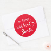 Weihnachtsgeschenke mit Liebe vom Weihnachtsaufkle Runder Aufkleber (Umschlag)