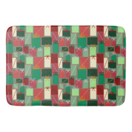 Weihnachtsgeschenke mit Ribbons und Bows Badematte