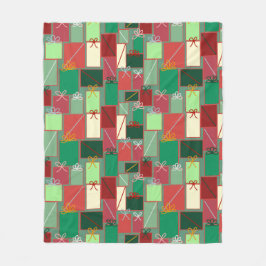 Weihnachtsgeschenke mit Ribbons und Bows Fleecedecke